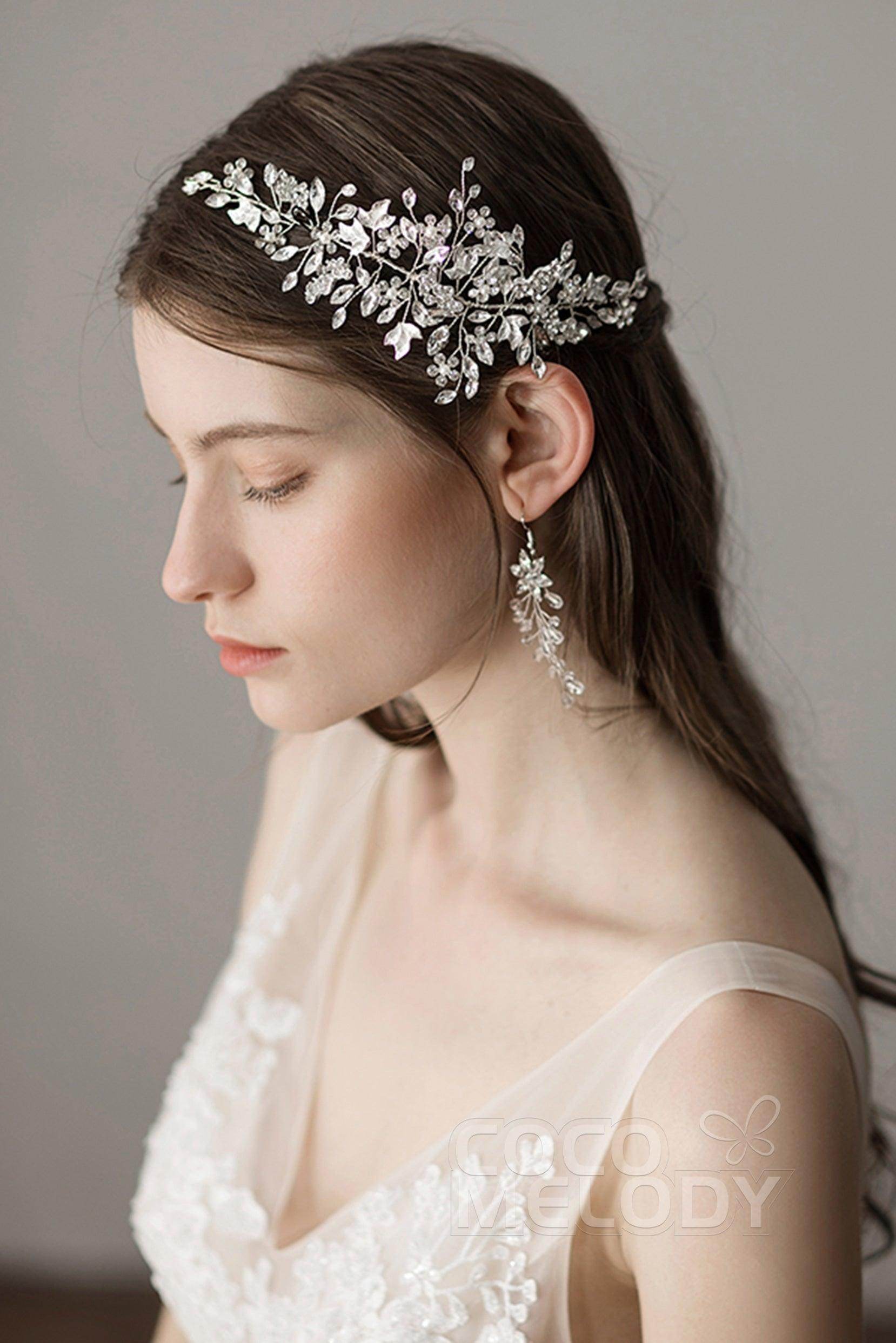 Alloy Headbands with Imitation Pearl and Crystals AH18015 - COCOMELODY